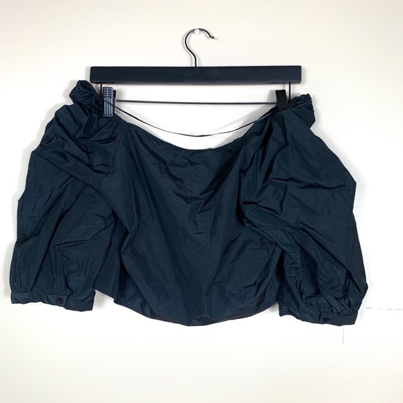 NEW Zara Draped V Neck Crop Top in Black - Picture 4 of 5